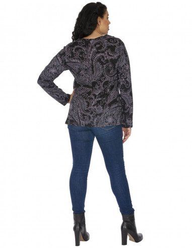 t-shirt-stampata-donna-taglie forti-grigia