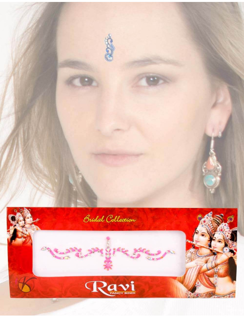 bindi-tika-sobrancelhas-dança-trivial-étnica-acessórios-rosa