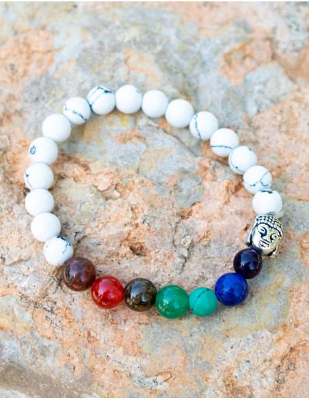 SPU0020H - Bracelet Pierres Howlite