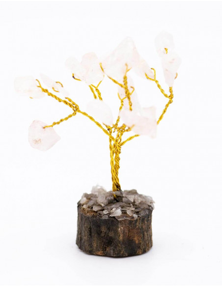 TPI0003R - Rose Quartz Leaves Tree