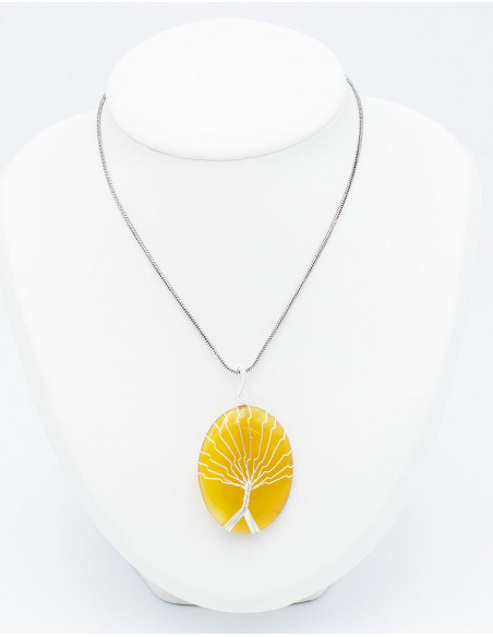 SDJ0004 - Pierre avec Pendentif Arbre