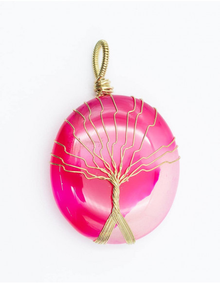 SDJ0004 - Pierre avec Pendentif Arbre