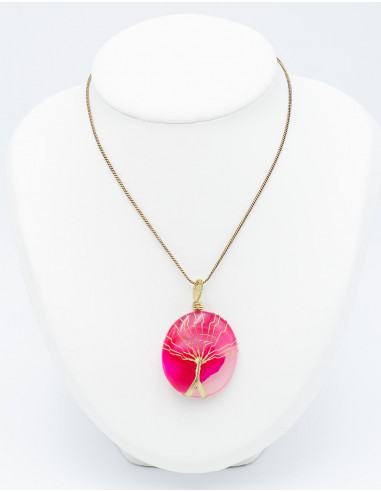 SDJ0004 - Pierre avec Pendentif Arbre