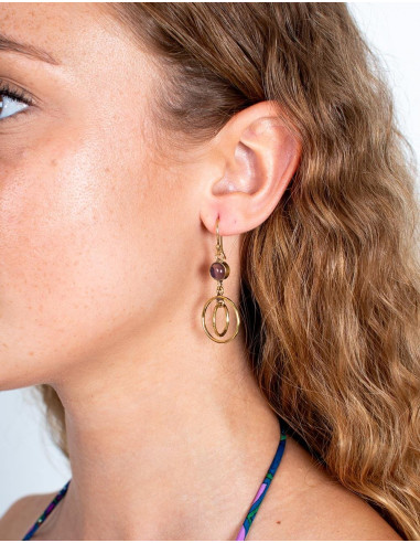 SPE0068 - Boucles d'oreilles en or avec cercles...