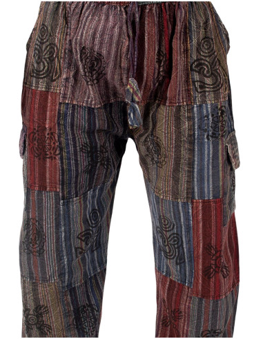 HPA0007M - Calças patchwork unissex, estilo...