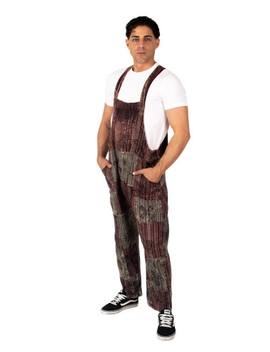 MMN1003H - Kimago men's unisex patchwork jumpsuit 2
