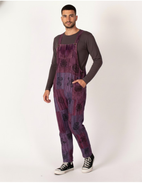 MMN1003H - Kimago men's unisex patchwork jumpsuit