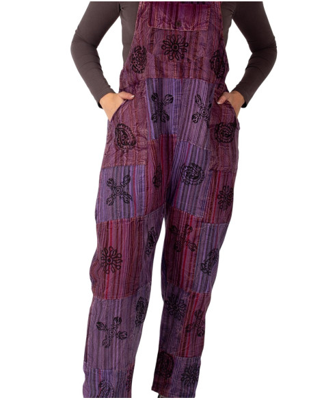 MMN1003H - Kimago men's unisex patchwork jumpsuit