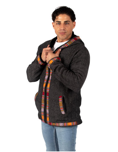 HSU0009G - Giacca Kimago Warm Grey con finiture...