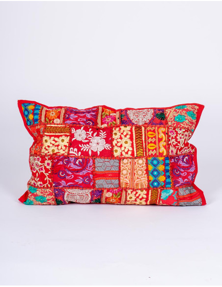 RCJ10014 - Indian Handmade Patchwork Cushion Cover 60x40 Kimago