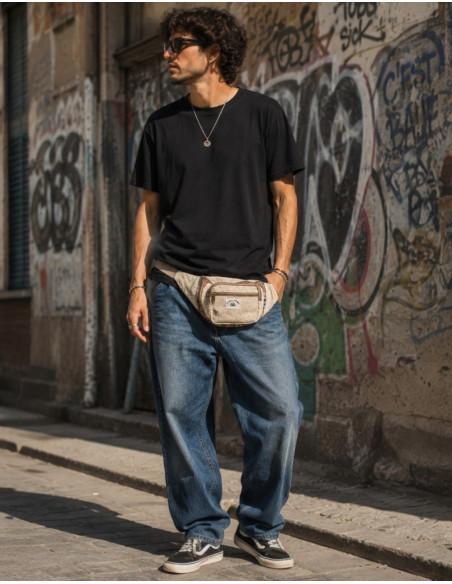 BRÑ0010 - Kimago Indian Ethnic Style Hemp Unisex Fanny Pack