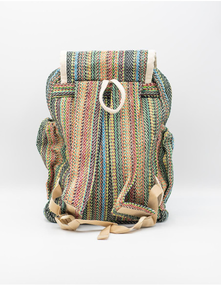 BMH0032C - Sac à dos Kimago Unique en chanvre : confort et design ethnique chic pour votre boutique