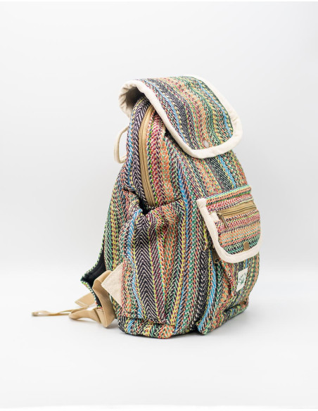 BMH0032C - Sac à dos Kimago Unique en chanvre : confort et design ethnique chic pour votre boutique