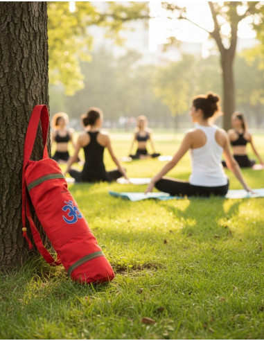 BYG0003 - Sac pour tapis de yoga Om, Coton,...