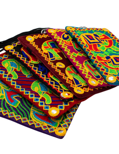 BBA0031 - Sac bandoulière ethnique à broderies...