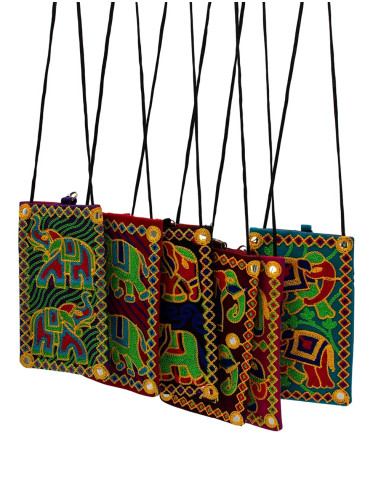 BBA0031 - Sac bandoulière ethnique à broderies...