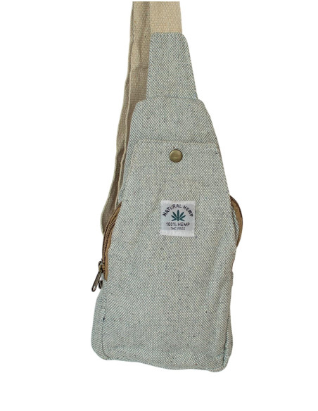 BMH0027N - India Kimago unisex natural hemp triangular backpack
