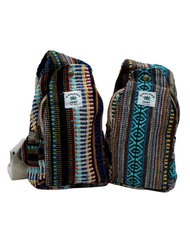 BMH0005 - Mochila triangular unissex de cânhamo...