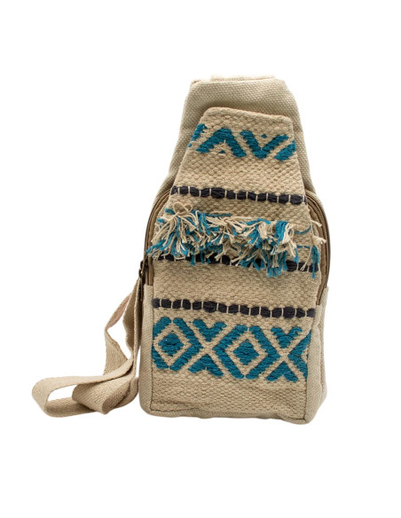 BMH0028 - Zaino triangolo unisex in cotone boho India Kimago