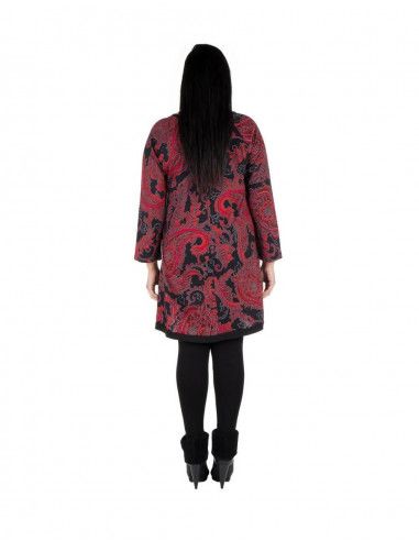 Vestido-talla-grande-estampado-Paisley-desigual-atrás